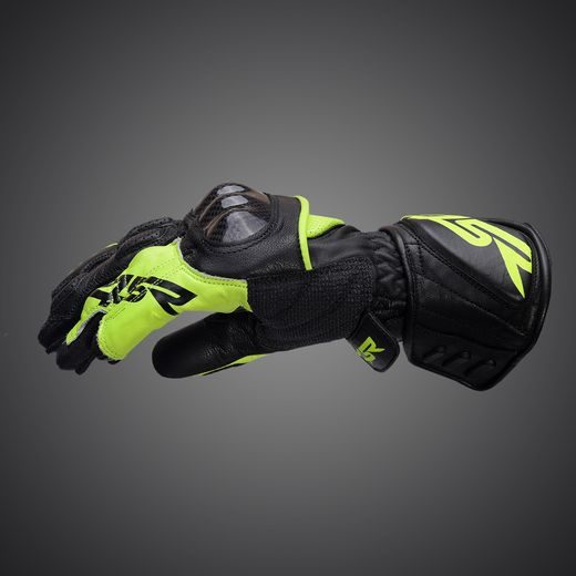 4SR PÁNSKÉ KOŽENÉ MOTO RUKAVICE SPORT CUP PLUS YELLOW