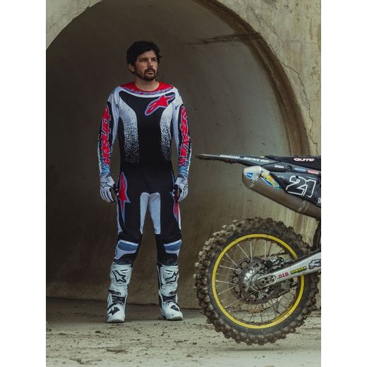 DRES FLUID DRAG, ALPINESTARS (ČERNÁ/BÍLÁ/SVĚTLE MODRÁ/ČERVENÁ FLUO) 2027
