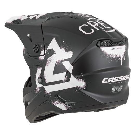 PŘILBA CROSS CUP 2 CREW JUNIOR, CASSIDA, DĚTSKÁ (ČERNÁ MATNÁ/BÍLÁ) 2026