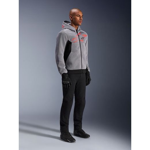 BUNDA CHROME SUPERAIRFLOW, ALPINESTARS (ČERNÁ/SVĚTLE ŠEDÁ/ČERVENÁ FLUO) 2026