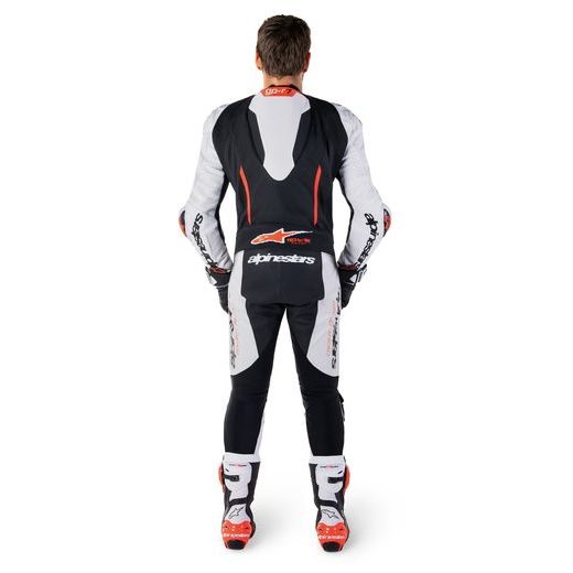 JEDNODÍLNÁ KOMBINÉZA GP-R7, TECH-AIR READY/KOMPATIBILNÍ, ALPINESTARS (BÍLÁ/ČERNÁ/ČERVENÁ FLUO) 2025