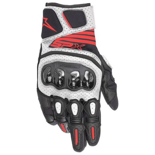 RUKAVICE SP X AIR CARBON 2, ALPINESTARS (ČERNÁ/BÍLÁ/ČERVENÁ FLUO)