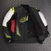 4SR PÁNSKÁ KOŽENÁ MOTO BUNDA CLUB SPORT AR NEON