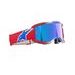 ALPINESTARS BRÝLE VISION 5 CORP, ALPINESTARS (ČERVENÁ/BÍLÁ/MODRÁ, ZRCADLOVÉ MODRÉ PLEXI)