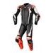 JEDNODÍLNÁ KOMBINÉZA RACING ABSOLUTE 2, TECH-AIR KOMPATIBILNÍ, ALPINESTARS (ČERNÁ/BÍLÁ/ČERVENÁ FLUO) 2024