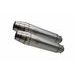 SADA DVOJITÉ UNIVERZÁLNÍ KONCOVKY VÝFUKU GPR DEEPTONE CAFE.9.DE BROUŠENÁ NEREZOVÁ OCEL