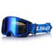 LS2 CHARGER PRO GOGGLE BLUE WITH IRIDIUM VISOR