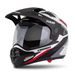 CASSIDA ENDURO MOTO PŘILBA TOUR 2.0 X-TRA BÍLÁ ČERVENÁ ČERNÁ ČERNÝ MATNÝ KŠILT