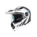 YOHE ENDURO MOTO PŘILBAFG102 DOUBLE VISOR ČERNÁ BÍLÁ MODRÁ