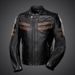 4SR PÁNSKÁ KOŽENÁ MOTO BUNDA COOL EVO HNĚDÁ