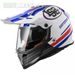 ENDURO HELMA LS2 MX436 PIONEER QUARTERBACK WHITE RED BLUE