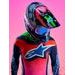 PŘILBA SUPERTECH S-M10 LIMITOVANÁ EDICE RECORDS, ALPINESTARS (ŠEDÁ/MULTICOLOR) 2026