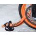 ŘETĚZOVÝ ZÁMEK NA MOTOCYKL HEAVY DUTY, OXFORD (ORANŽOVÝ PLÁŠŤ, DÉLKA 1,5 M)