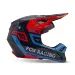 FOX MOTOKROSOVÁ PŘILBA V1 RACE SPEC HELMET ČERNÁ/FLUO ORANŽOVÁ, SVĚTLE MODRÁ