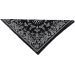 ŠÁTEK ZAN BANDANA COTTON BLACK PAISLEY
