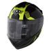 VÝKLOPNÁ MOTO HELMA YOHE 938 DOUBLE VISOR, (ČERNÁ/FLUO) MODEL A