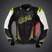 4SR PÁNSKÁ KOŽENÁ MOTO BUNDA CLUB SPORT AR NEON