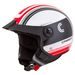 CASSIDA OTEVŘENÁ MOTO PŘILBA HANDY METROPOLIS ČERNÁ BÍLÁ ČERVENÁ