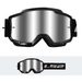 LS2 CHARGER GOGGLE BLACK WITH SILVER VISOR