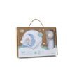 Interbaby SET - OSUŠKA froté 100x100 Medvídek spí + PŘÍTULKA - modrá