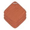 Lässig Muslin Washcloth Set 3 pcs rust