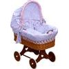 Scarlett Proutěný košík na miminko s boudičkou Scarlett Gusto růžová