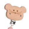 Lässig Soother Holder Wood/Silicone Little Chums mouse