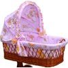 Scarlett Proutěný košík na miminko s boudičkou Scarlett Mráček růžová