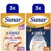 Sunar Mléčná kaše 8 cereálií mix příchutí 8m+ 6x210g