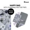 Hauck Cestovní taška na plenky CHANGE N WALK s přebalovací podložkou Floral Grey