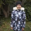 ESITO Dívčí zimní softshellový kabát s beránkem Bloom