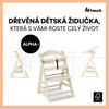 Hauck Alpha+ dřevěná židle, vanilla