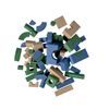 BabyDan Soft Blocks měkké hrací kostky, modrá/zelená