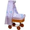 Scarlett Proutěný košík na miminko s nebesy Scarlett Gusto - modrá