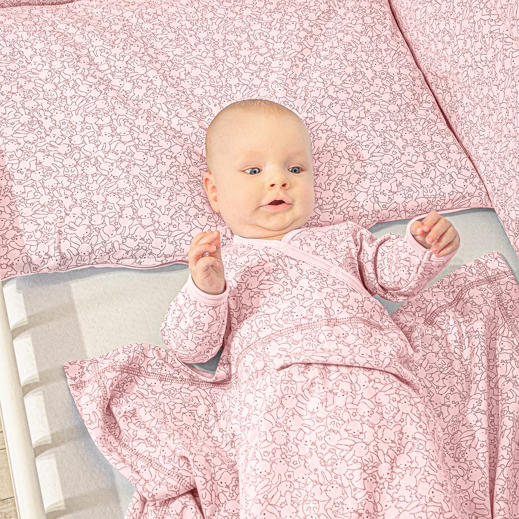 Dětský ráj l ESITO Dvojitá letní deka pro miminko Zája Delicate pink -  růžová / 75 x 100 cm l Esito l Dětské deky