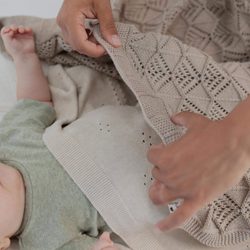 Dětský ráj l BIBS pletená dírkovaná deka z BIO bavlny l Bibs l Dětské deky