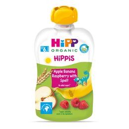 HiPP BIO Hippies Jablko-Banán-Maliny-Celozrnné obiloviny