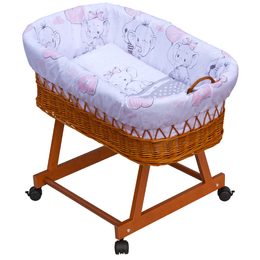 Scarlett Proutěný košík na miminko Gusto růžová