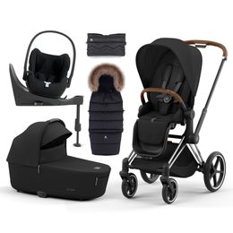 Cybex Priam 4.0 2023 sada All-in 7v1 Chrome Brown podvozek + Potah sezení + korba Lux + Cloud T Plus + Base T + zimní set Cottonmoose