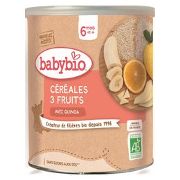 BABYBIO nemléčná ovocná kaše (3 druhy ovoce) 220 g