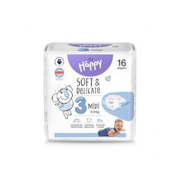 Bella Baby HAPPY Soft&Delicate 3 Midi 5-9kg 16ks