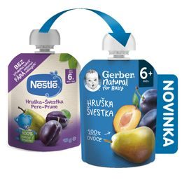 Gerber Natural Kapsička hruška/švestka 90g