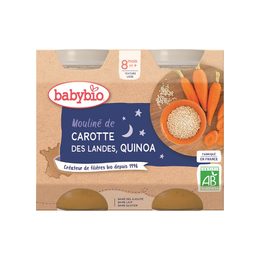 BABYBIO mrkvové mouliné s quinoa 2x200 g