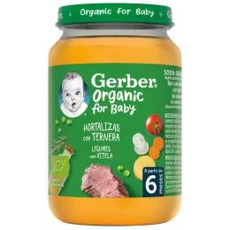 Gerber Organic dětský příkrm zelenina s telecím masem 190g