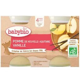 BABYBIO jablko vanilka 2x130 g
