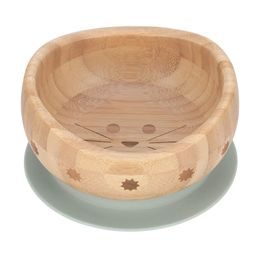 Lässig Bowl Bamboo Wood Little Chums cat