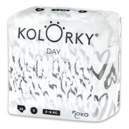 Kolorky DAY srdce S (3-6 kg) 25 ks jednorázové eko plenky