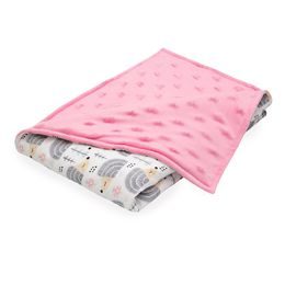 Scamp deka minky-oboustranná (Pink Hedgehog Grey)