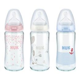 NUK FC+ Láhev sklo SI 0-6m 240ml