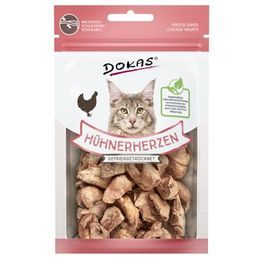 Dokas Dokas - Mrazem sušená kuřecí srdíčka pro kočky 15 g